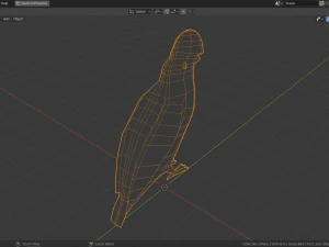 low poly cock-of-the-rock 3D Model