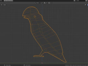 low poly cock-of-the-rock 3D Model
