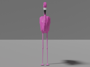 low poly flamingo 3D Model
