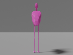 low poly flamingo 3D Model