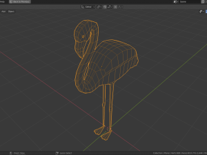 low poly flamingo 3D Model
