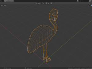 low poly flamingo 3D Model