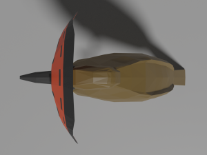 low poly royal flycatcher 3D Model
