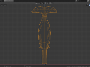 low poly royal flycatcher 3D Model