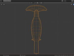low poly royal flycatcher 3D Model
