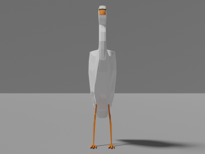 low poly heron 3D Model