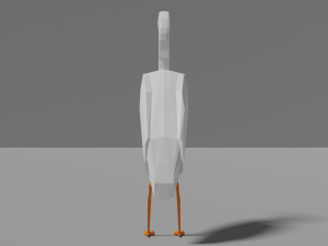 low poly heron 3D Model