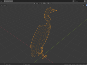 low poly heron 3D Model