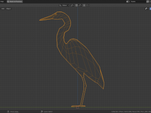 low poly heron 3D Model
