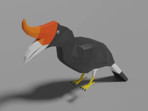 calau baixo poli Modelo 3D