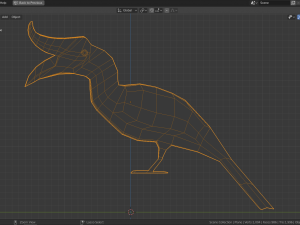 low poly hornbill Model 3D