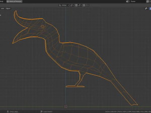 low poly hornbill 3D Model