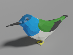 low poly hummingbird 3D Model