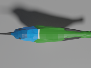 low poly hummingbird 3D 模型
