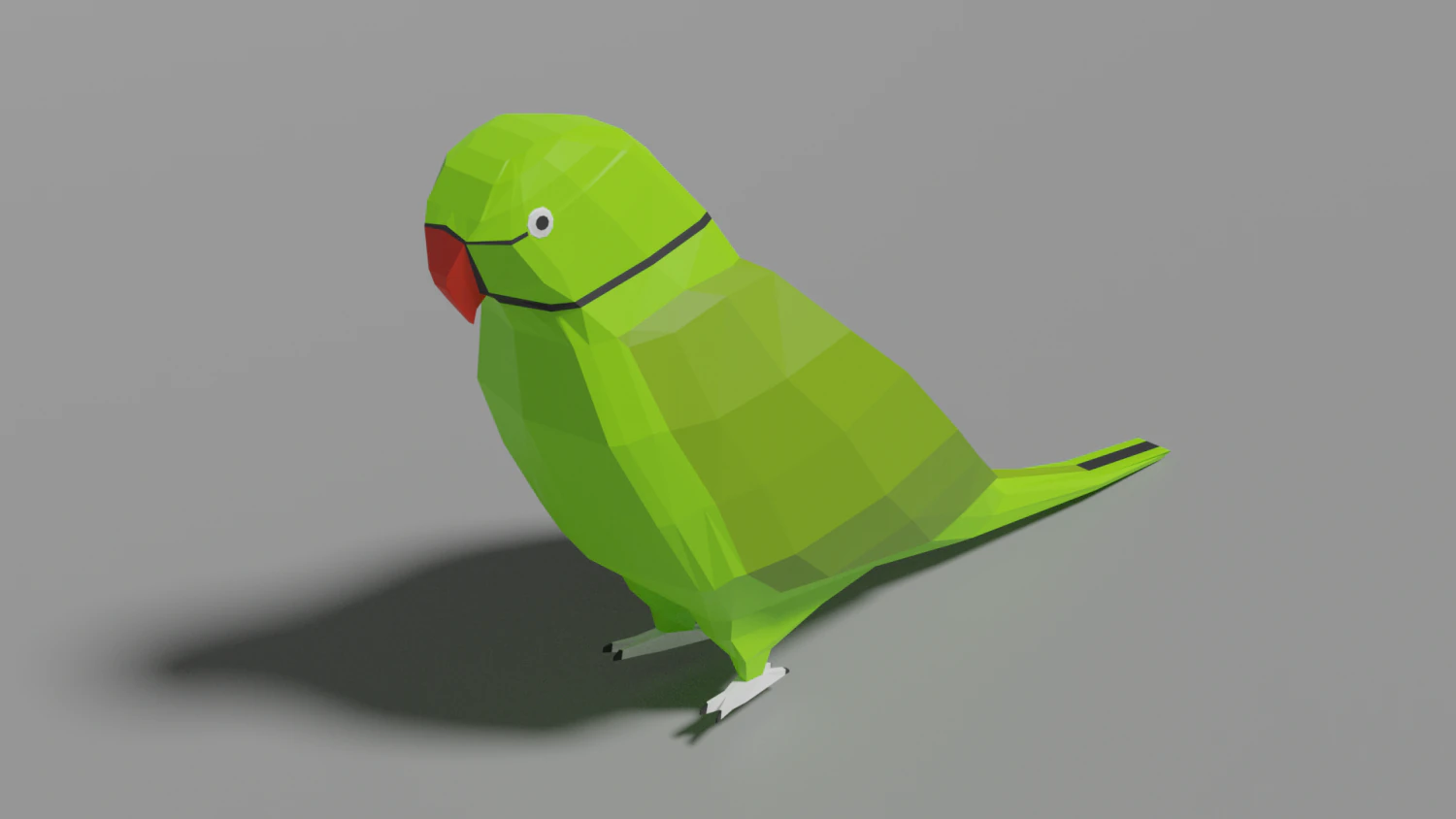 low poly parrot 3D Model .c4d .max .obj .3ds .fbx .stl .blend 