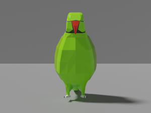 low poly parrot Model 3D