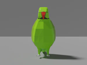 low poly parrot 3D Model