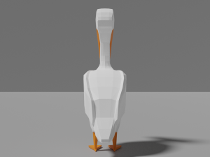 low poly pelican Model 3D