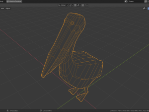low poly pelican Model 3D