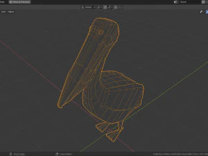 low poly pelican 3D Model
