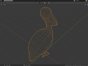 low poly pelican Model 3D