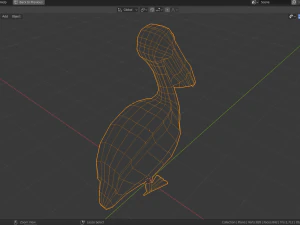 low poly pelican 3D Model