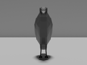 low poly crow Modèle 3D
