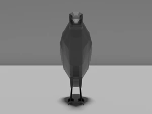 low poly crow 3D Model