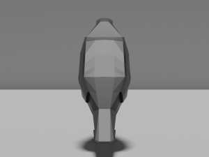 low poly crow Modèle 3D