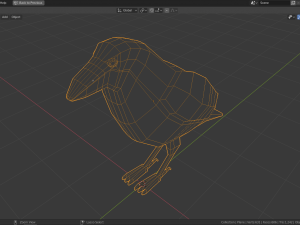 low poly crow Modèle 3D