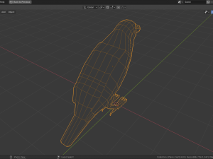 low poly crow Modèle 3D