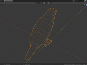 low poly crow 3D Model