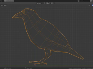 low poly crow 3D Model
