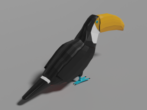 low poly toucan 3D Model