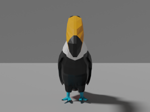 low poly toucan 3D Model