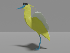 9 exotic birds pack low-poly Model 3D