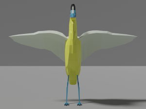 9 exotic birds pack low-poly Model 3D