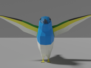 9 exotic birds pack low-poly Model 3D