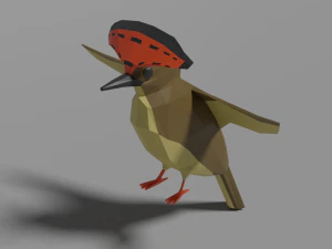 9 exotic birds pack low-poly 3D Model