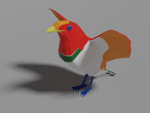 9 exotic birds pack low-poly Model 3D
