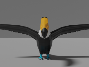 9 exotic birds pack low-poly Model 3D