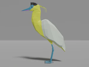 13 exotic birds pack low-poly 3D Model