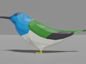13 exotic birds pack low-poly 3D Model