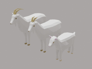 goat family pack 3D Model
