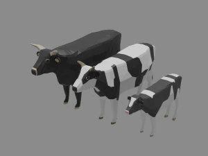 inek ailesi paketi 3D Model