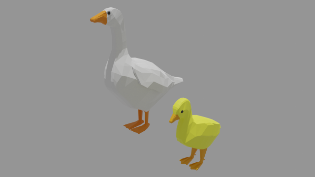 goose pack 3Dモデル .c4d .max .obj .3ds .fbx .stl .blend 