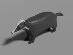 cartoon badger Modelo 3D