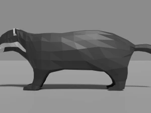 cartoon badger 3D Model
