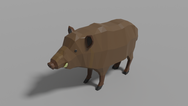 cartoon boar 3Dモデル .c4d .max .obj .3ds .fbx .stl .blend 