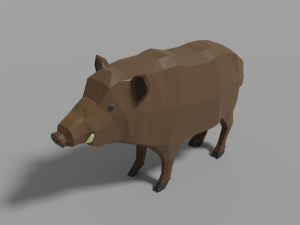 cartoon boar 3D Model